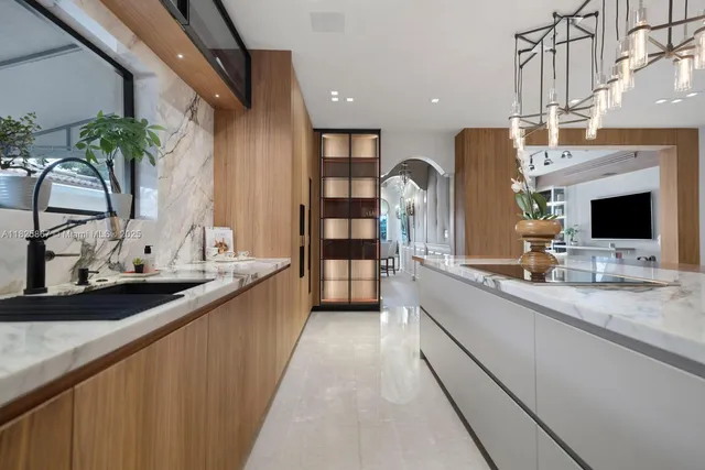 a view of a dining room with furniture and window