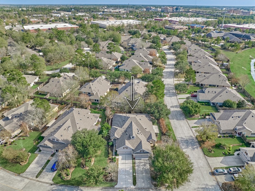 6 Windsor Bridge Drive Conroe, TX 77384 - Photo 2 of 46 Aerial view of the home and the wonderful location in this sought after over 55 community! Ideally situated near so many amentiies.