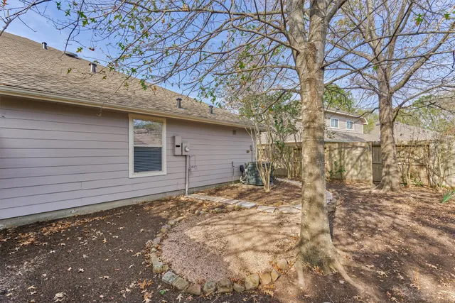 a backyard of a house