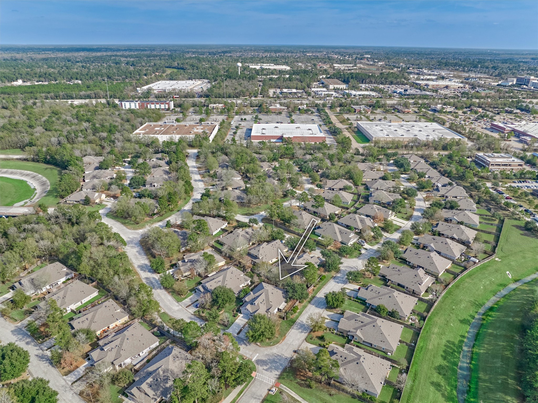 6 Windsor Bridge Drive Conroe, TX 77384 - Photo 4 of 46 an aerial view of residential houses with outdoor space and trees