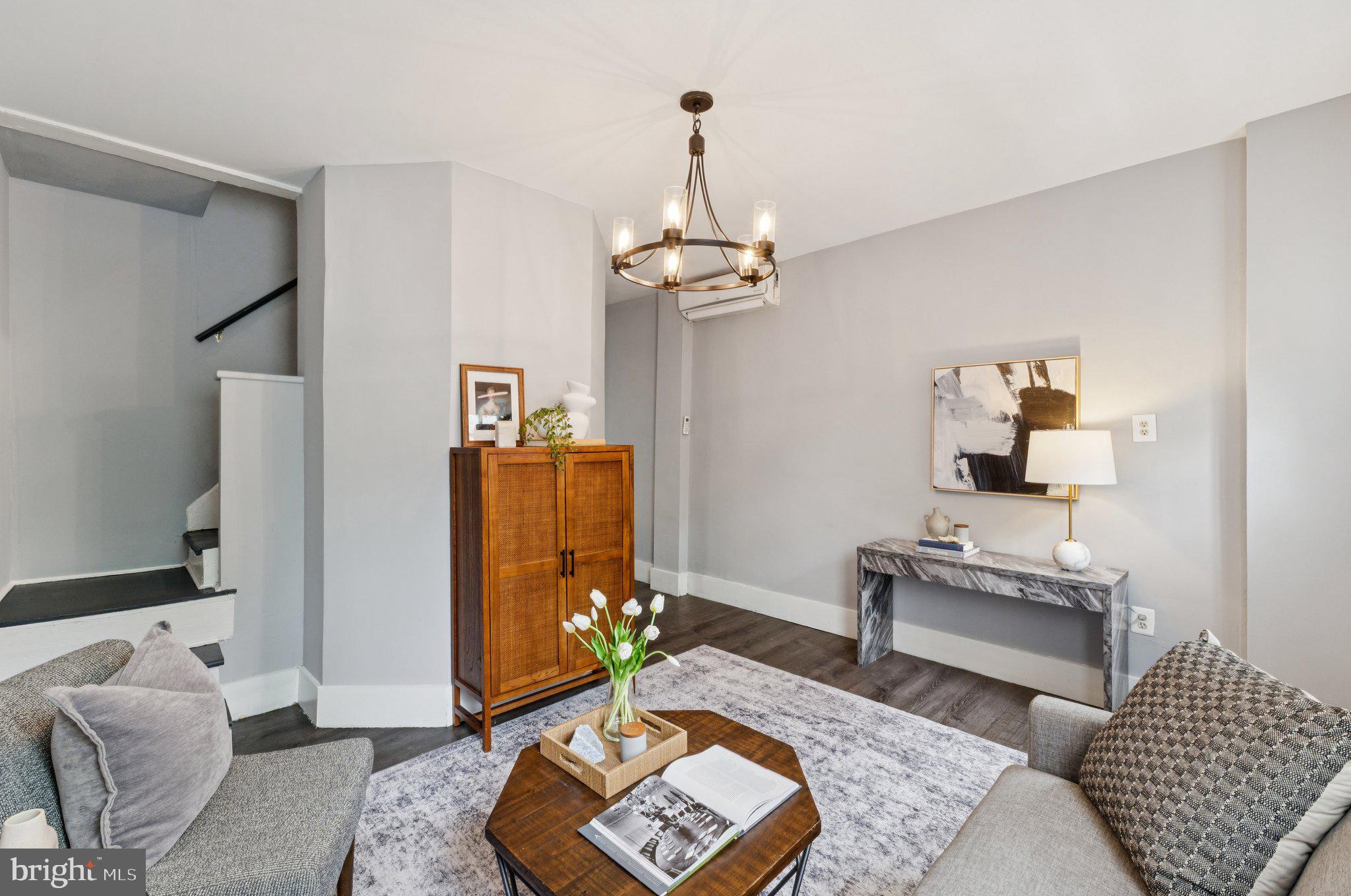 913 Columbia Road Northwest Washington, DC 20001 - Photo 5 of 37 a living room with furniture and wooden floor