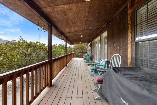 a view of balcony with couch