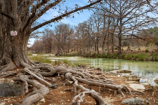 a view of lake with a yard