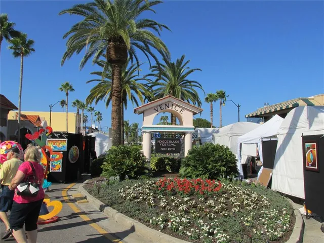 a view of street with sitting area