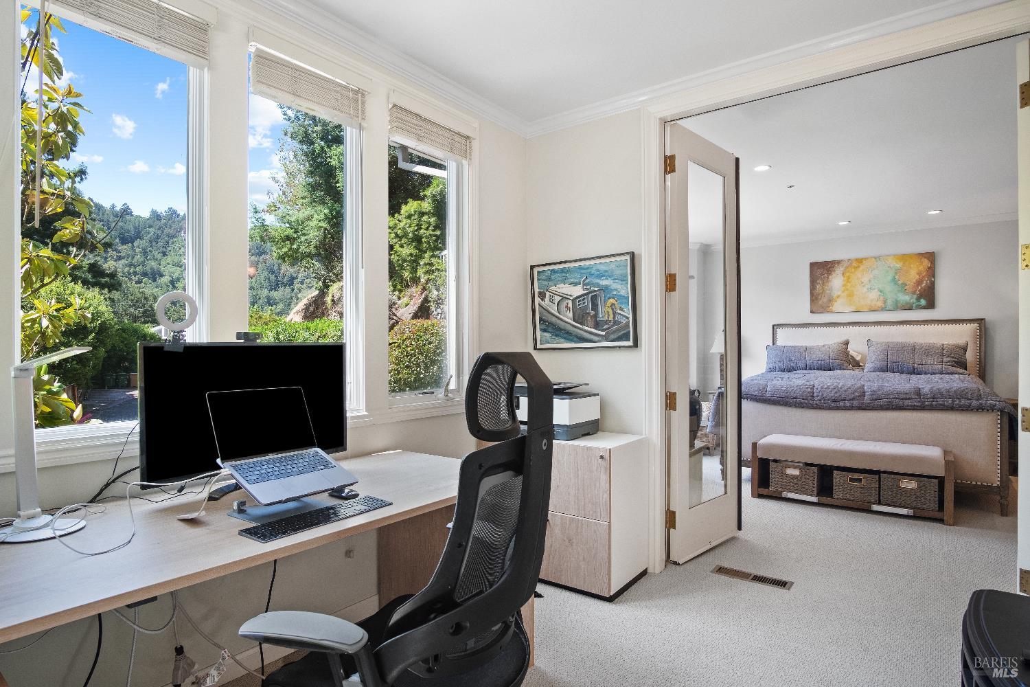 6 Oak Road Larkspur, CA 94939 - Photo 15 of 41 a workspace with furniture and a window