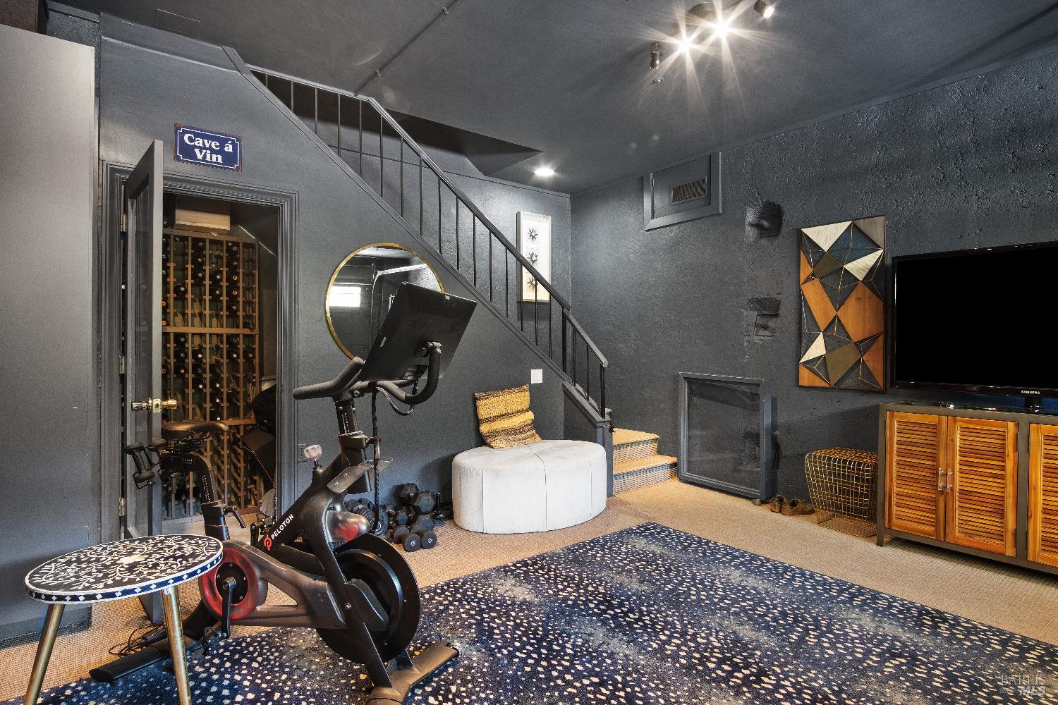 6 Oak Road Larkspur, CA 94939 - Photo 31 of 41 a living room with furniture and a flat screen tv