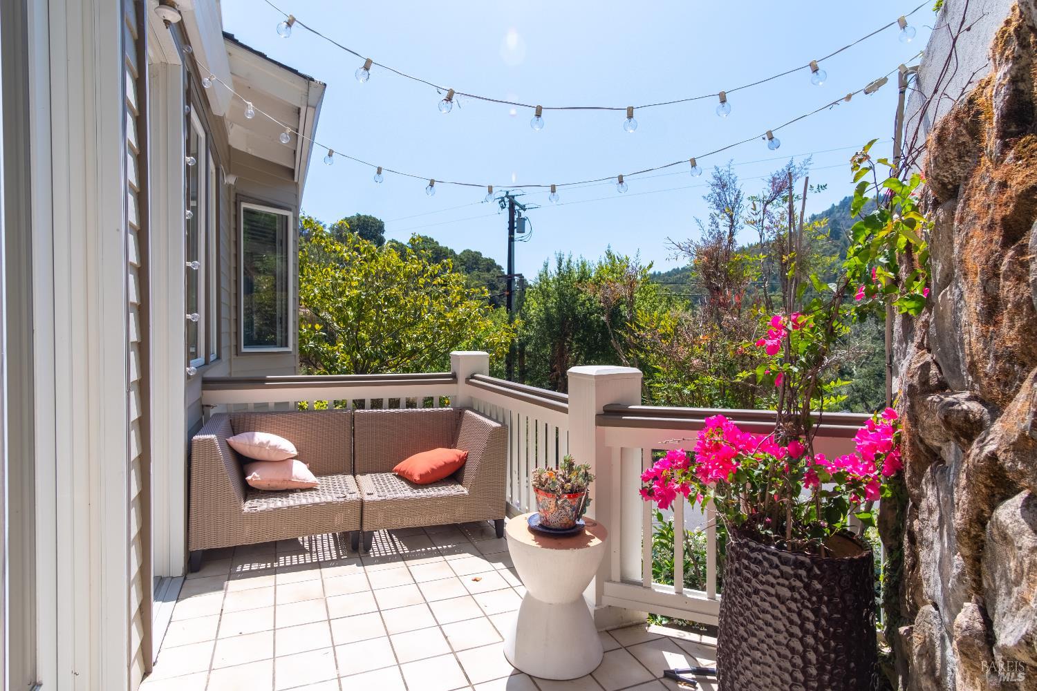 6 Oak Road Larkspur, CA 94939 - Photo 32 of 41 a front view of a house with outdoor seating