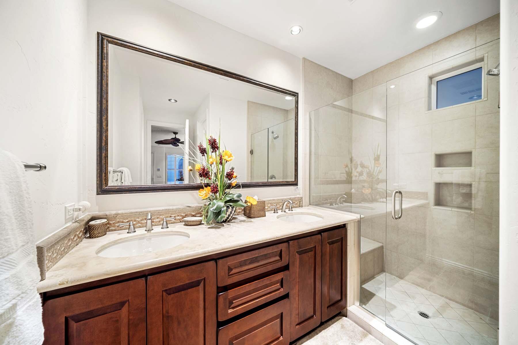 76128 Via Firenze Indian Wells, CA 92210 - Photo 56 of 67 a bathroom with a sink double vanity and a mirror