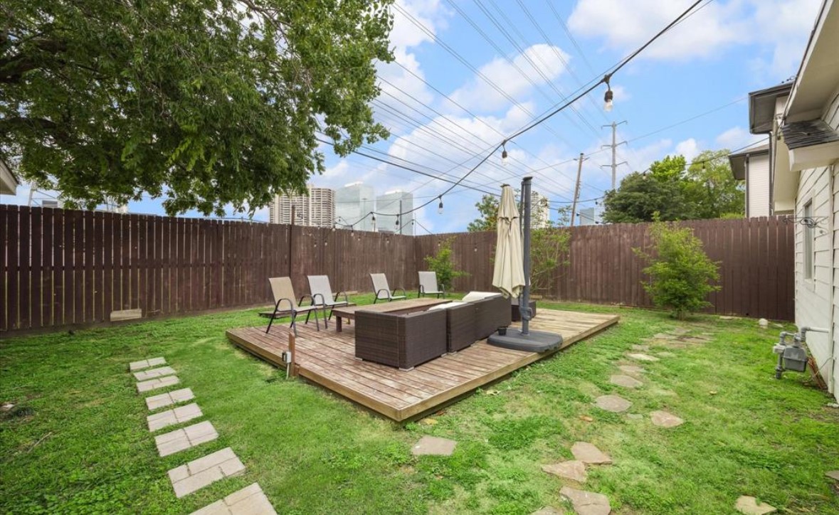 3818 Childress Street Houston, TX 77005 - Photo 10 of 10 a view of a couches in backyard of house