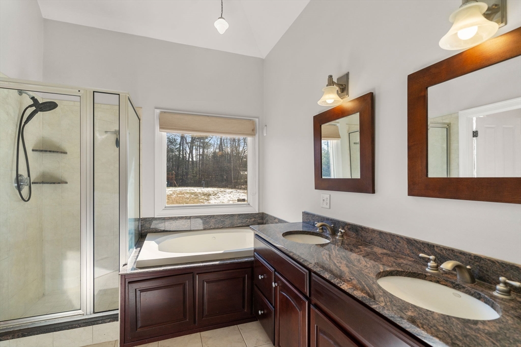 40 Sandy Ridge Road Sterling, MA 01564 - Photo 14 of 33 a bathroom with a granite countertop sink mirror and double