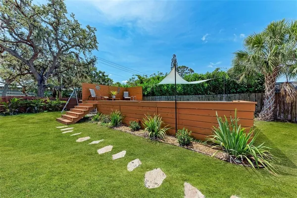 a garden view