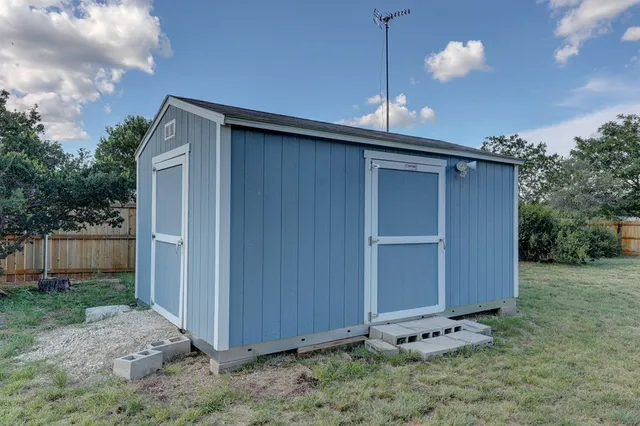 a backyard of a house