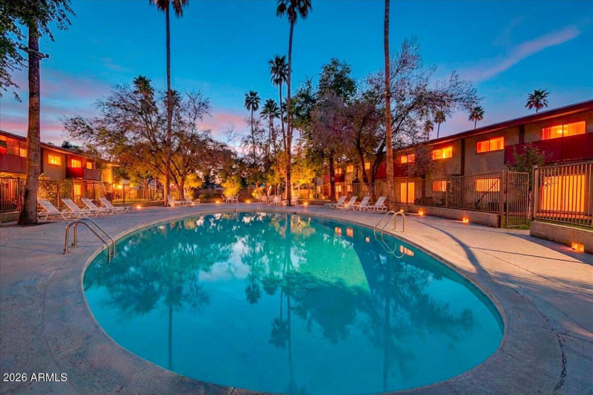 349 East Thomas Road, Unit E302 Phoenix, AZ 85004 - Photo 13 of 15 Twilight Pool