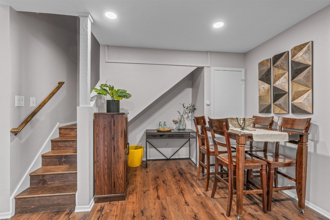 5608 Cougar Drive, Unit 226 Austin, TX 78745 - Photo 4 of 20 a view of an chairs and table in wooden floor