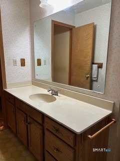 11 Edgewood Road Portland, CT 06480 - Photo 3 of 17 a bathroom with a sink and a mirror
