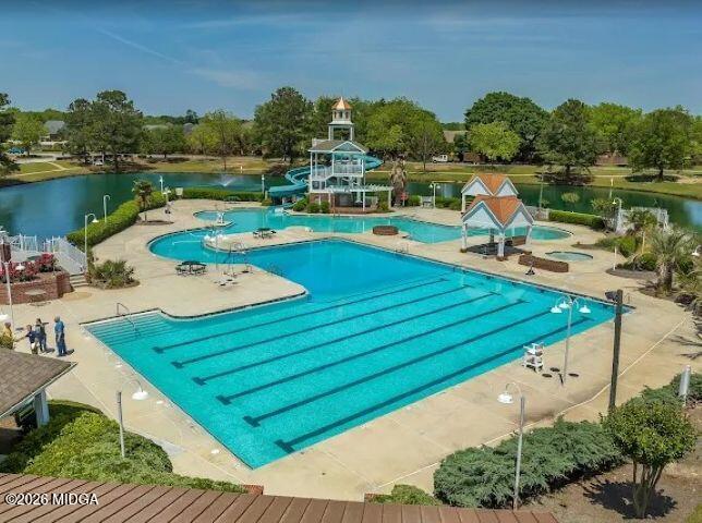 116 Tivoli Park Road Centerville, GA 31028 - Photo 29 of 33 an aerial view of a house with a swimming pool