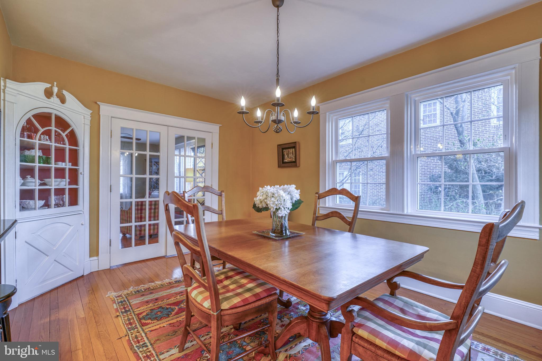 209 Hopkins Road Baltimore, MD 21212 - Photo 34 of 78 Dining Rm w/French Doors/Corner Cabinet