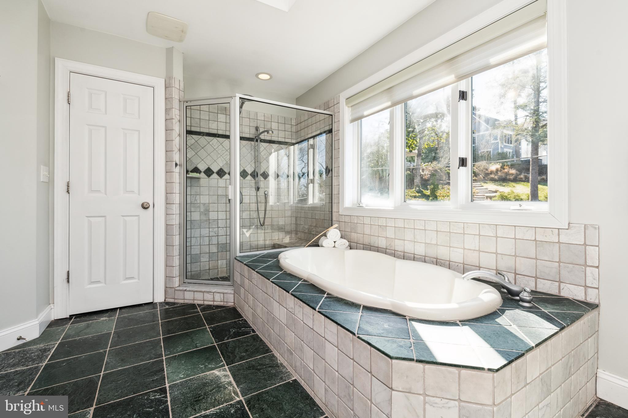 612 Old County Road Severna Park, MD 21146 - Photo 20 of 52 Primary Bath Soaking Tub and Separate Shower