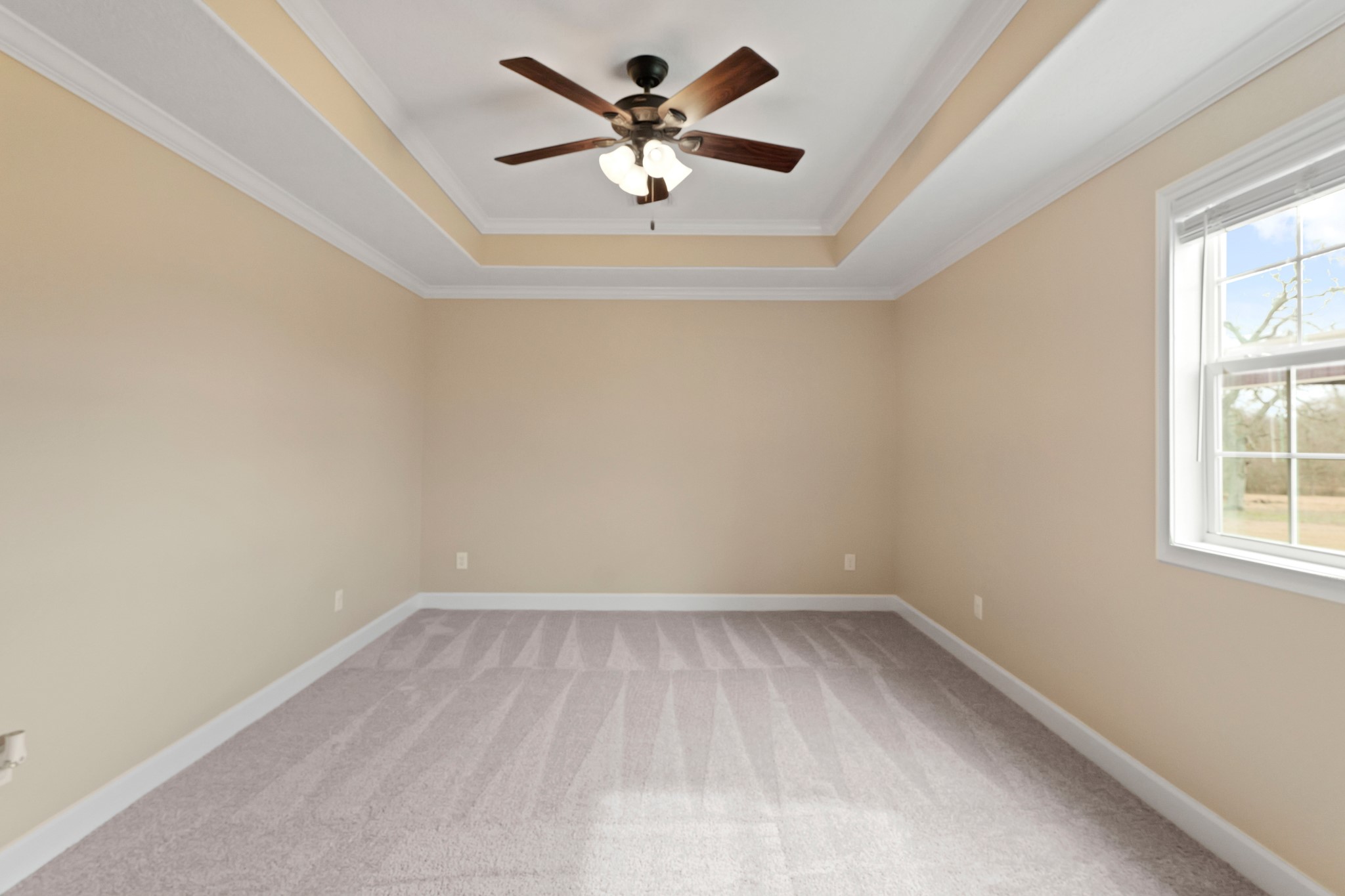 35408 Farm To Market Road 1488 Hempstead, TX 77445 - Photo 21 of 50 an empty room with windows and chandelier fan