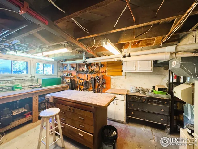 a room with storage and utility