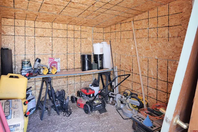 a view of storage and utility room