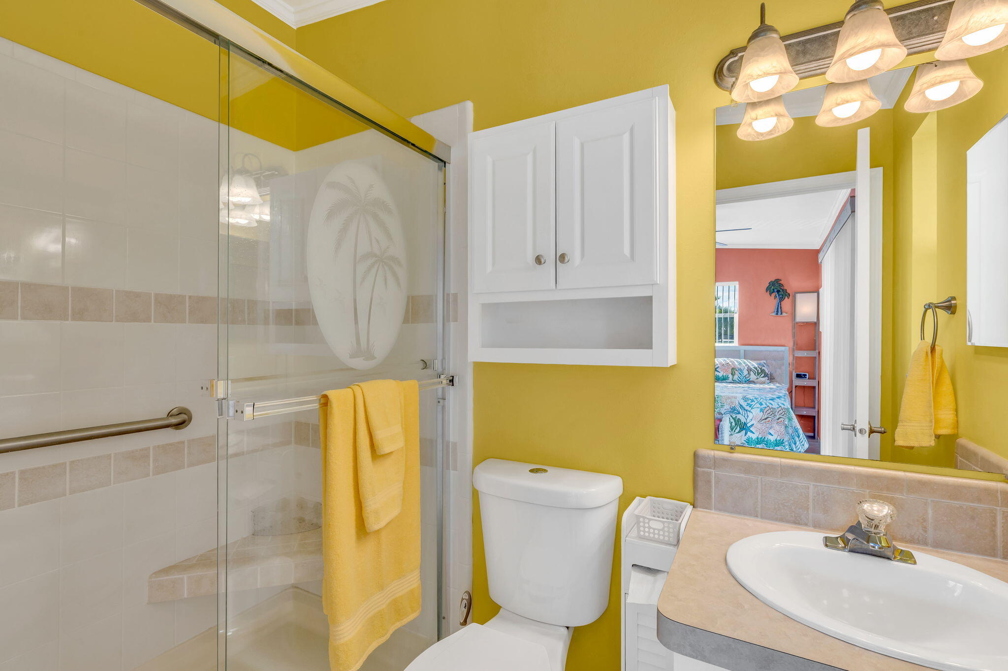 55 Boca Chica Road, Unit 447 Key West, FL 33040 - Photo 10 of 51 a bathroom with a sink and a mirror