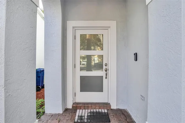 a view of front door