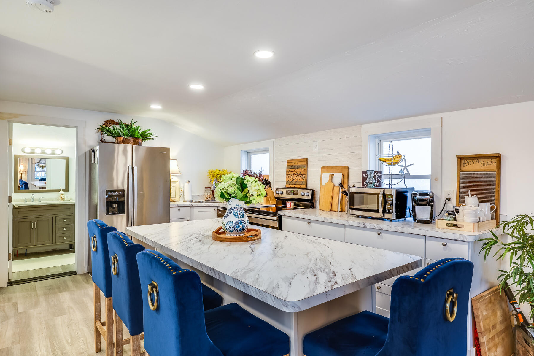 8 Green Street Buzzards Bay, MA 02532 - Photo 13 of 50 a view of kitchen island a sink and living room