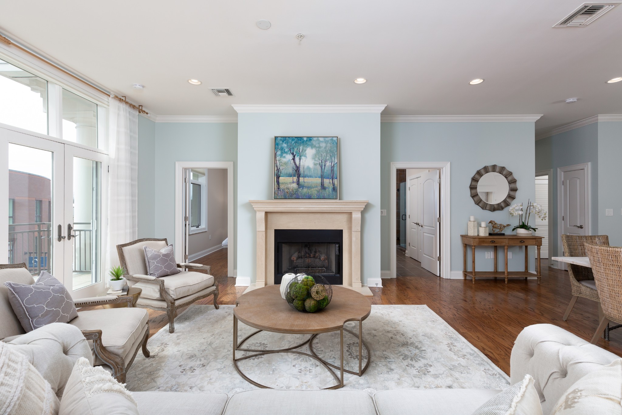 2411 Crestmoor Road, Unit PH4 Nashville, TN 37215 - Photo 13 of 39 a living room with furniture and a fireplace