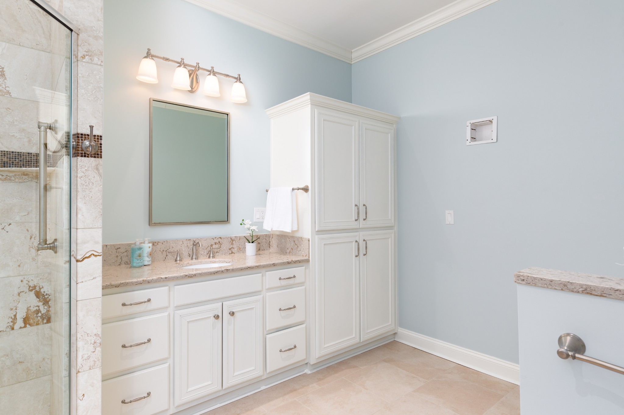 2411 Crestmoor Road, Unit PH4 Nashville, TN 37215 - Photo 24 of 39 a bathroom with a double vanity sink and mirror