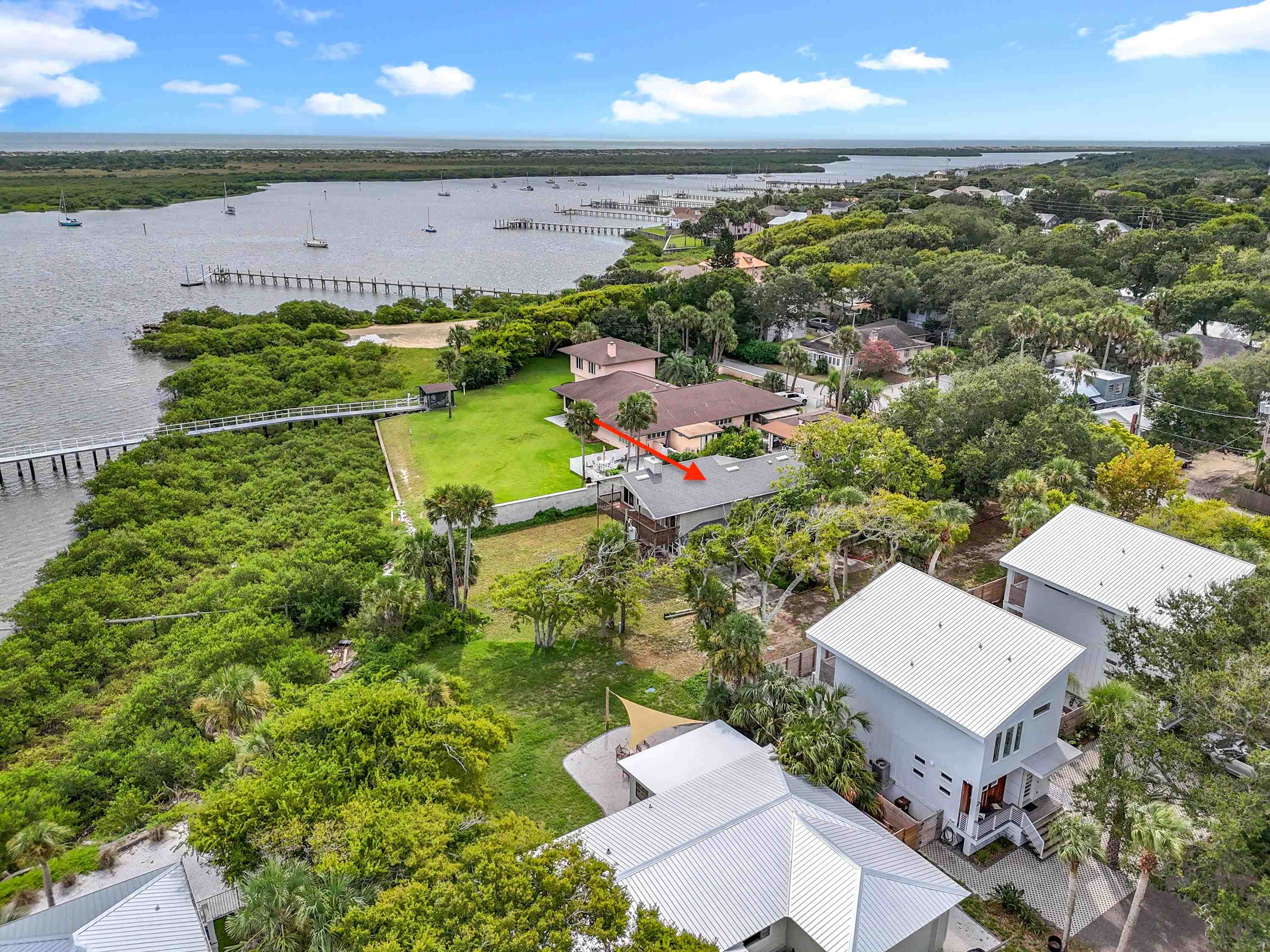 17 Salt Run Court St. Augustine, FL 32080 - Photo 27 of 33 an aerial view of a house with a garden