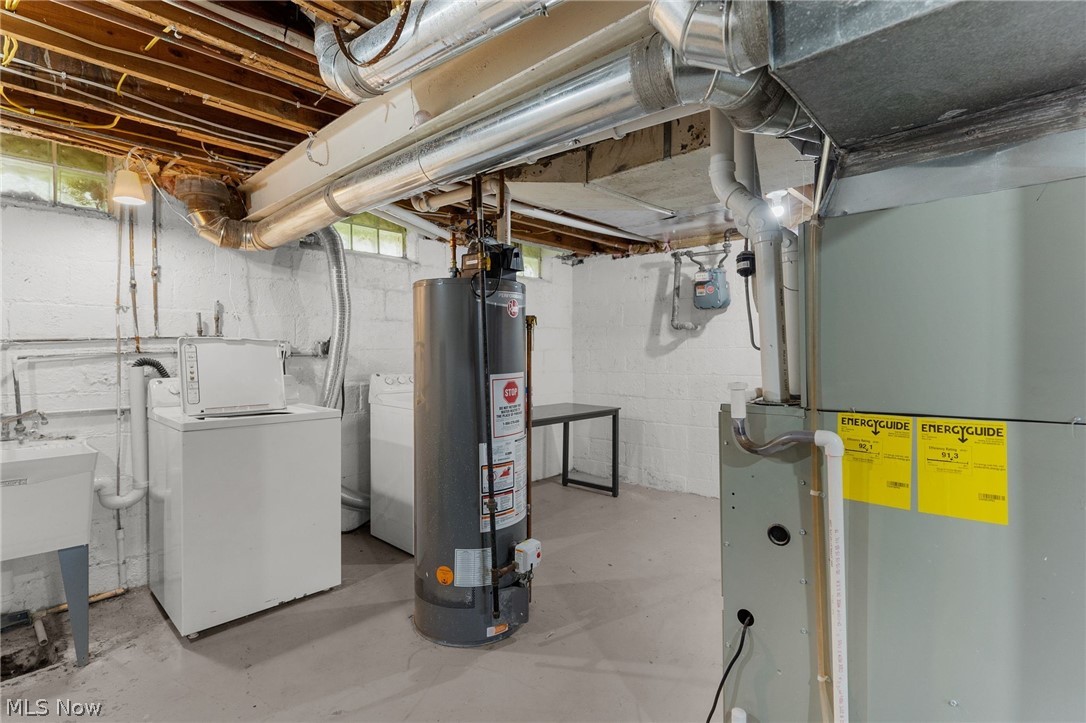 3625 Ludgate Road Cleveland, OH 44120 - Photo 13 of 16 Basement with separate washer and dryer and gas water heater