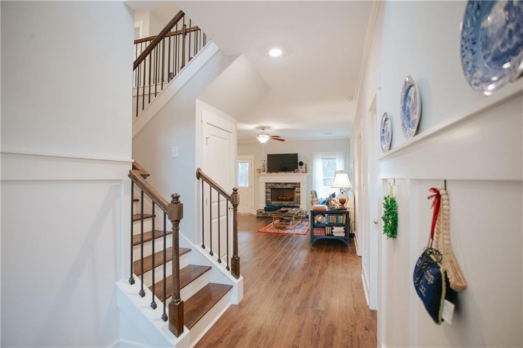 3221 Hollonville Road Williamson, GA 30292 - Photo 7 of 46 a view of entryway and hall with wooden floor
