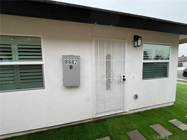 a view of front door of house