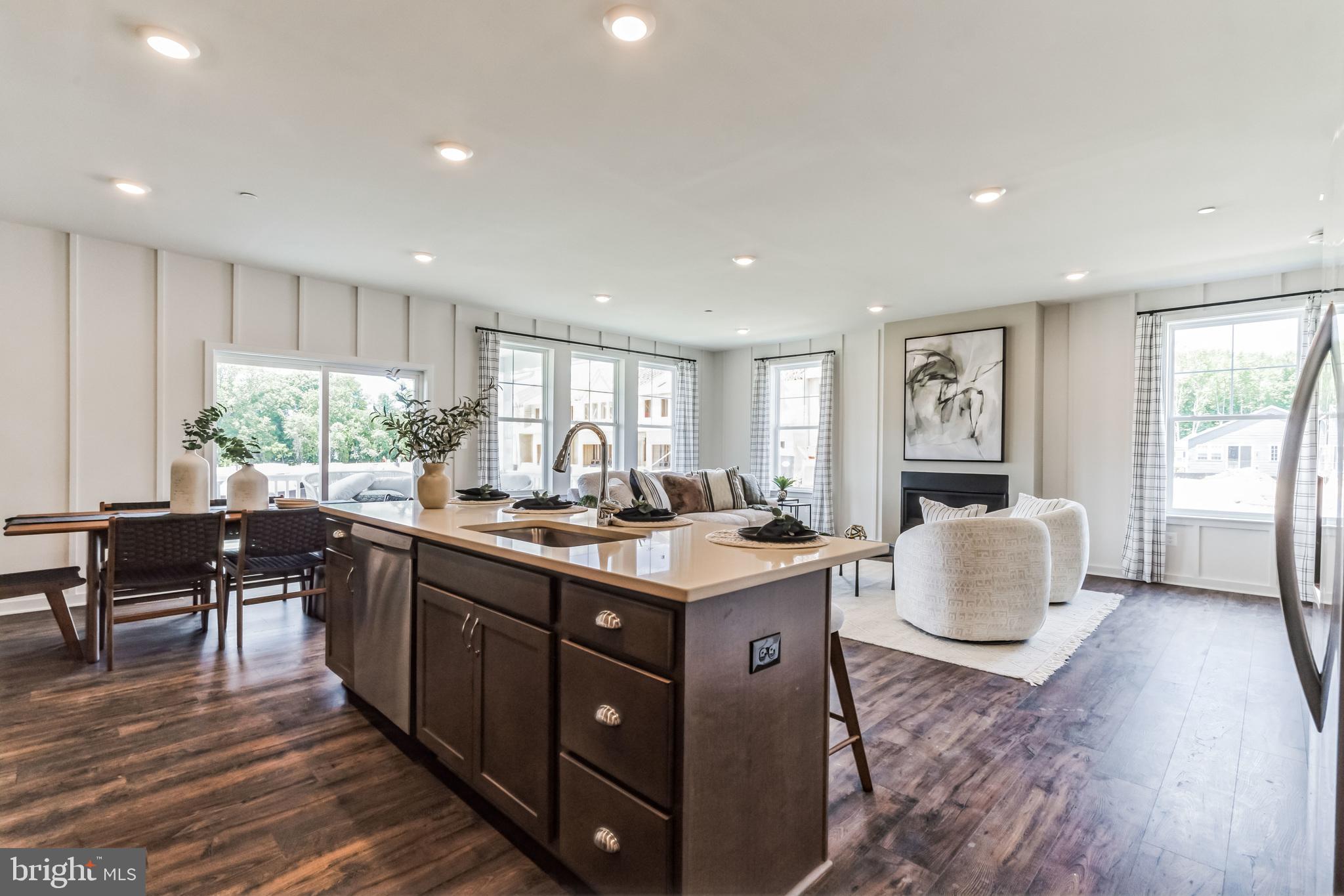 a kitchen with a cabinets and counter space