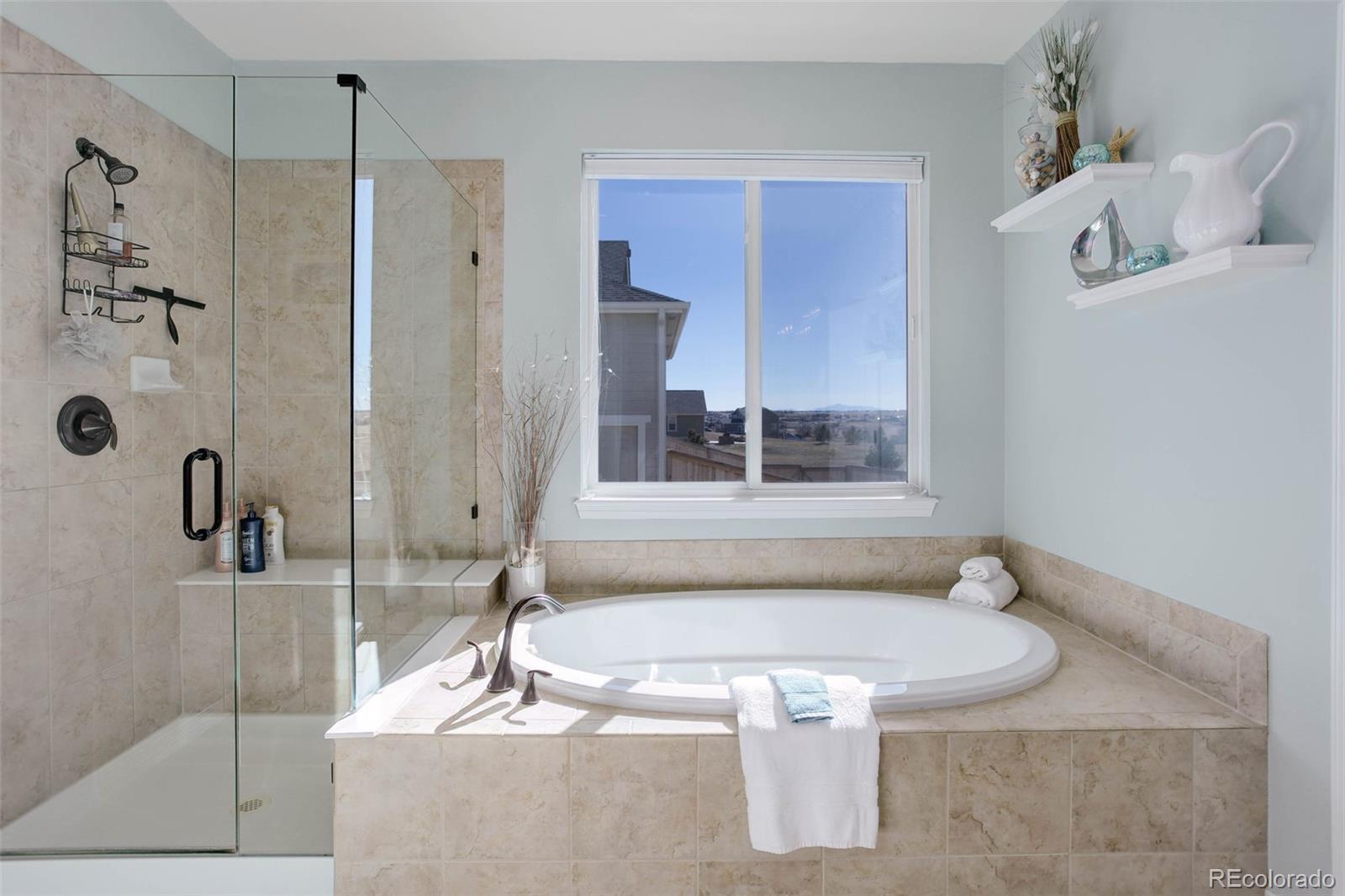 3441 Antelope Ridge Trail Parker, CO 80138 - Photo 27 of 50 a bath tub sitting next to a bathroom sink