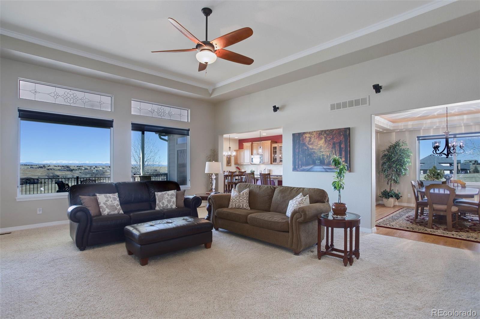 3441 Antelope Ridge Trail Parker, CO 80138 - Photo 10 of 50 a living room with furniture and a large window
