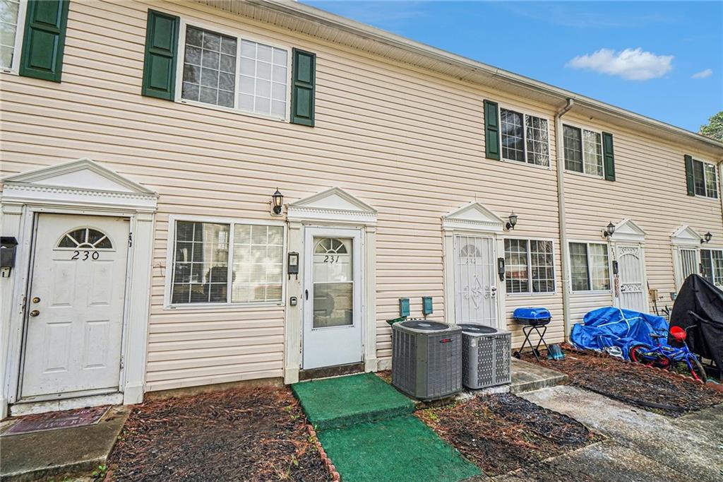 a view of a house with a patio