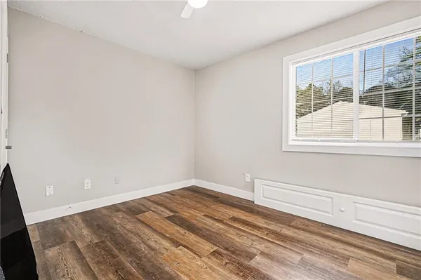 a view of a window in a room
