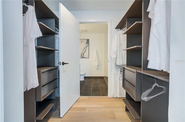 a view of walk in closet