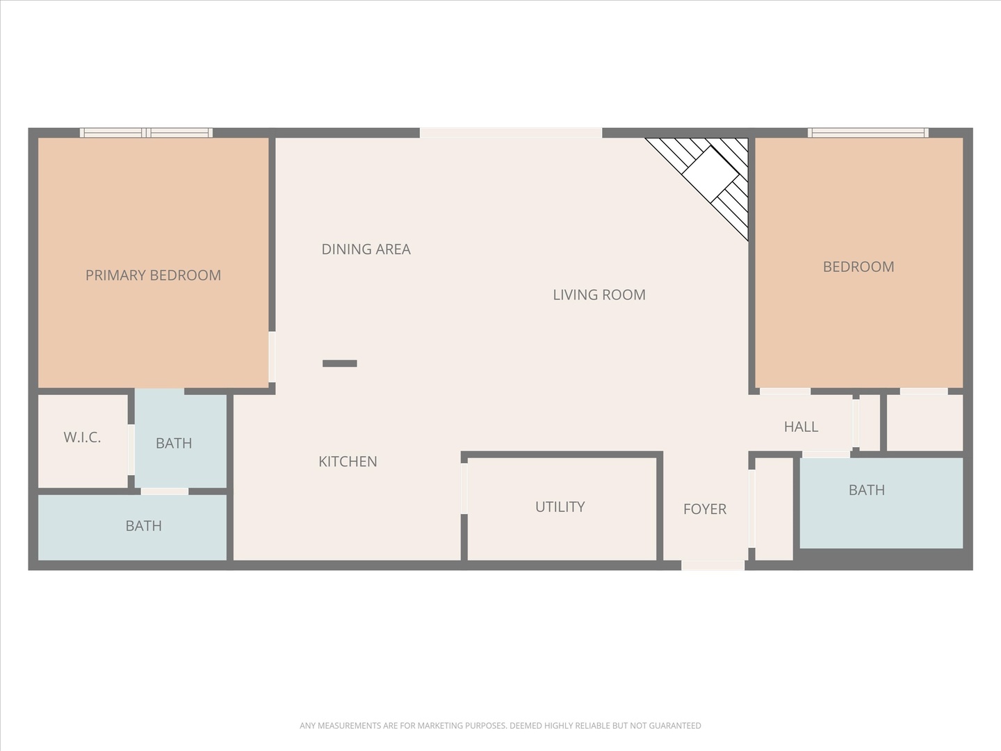 9051 South Roberts Road, Unit 310 Hickory Hills, IL 60457 - Photo 19 of 19 a picture of a floor plan