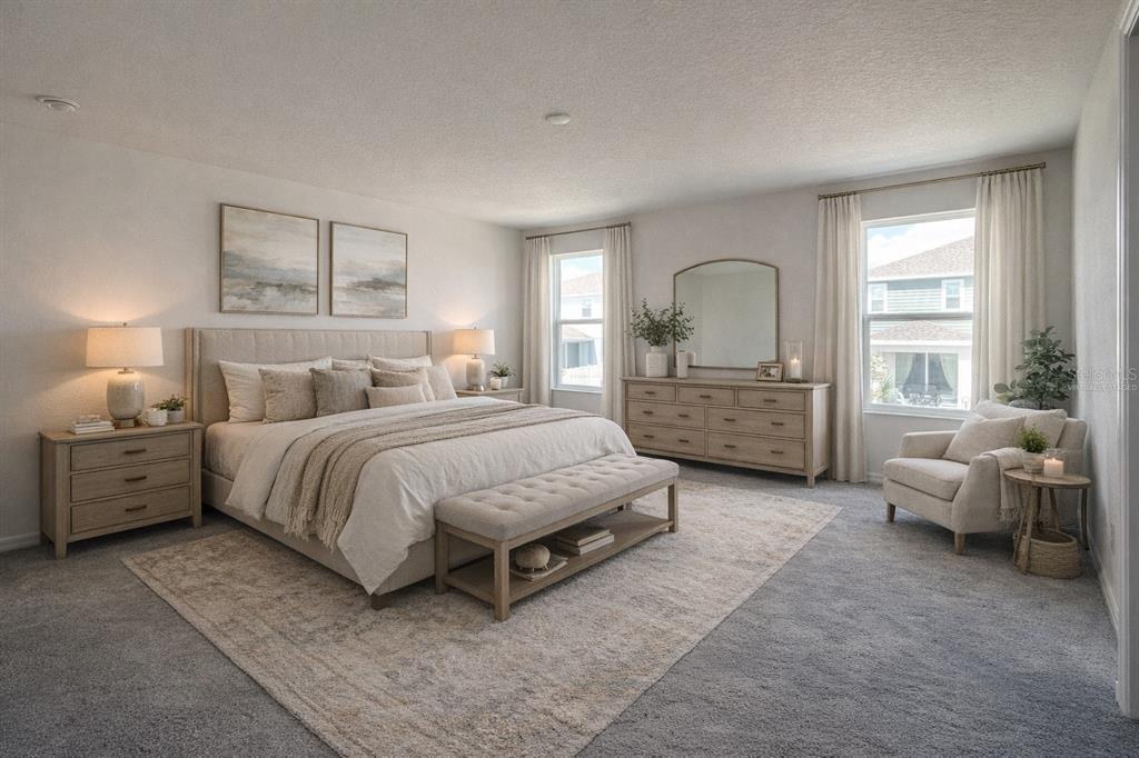 7036 Rolling Leaf Road Groveland, FL 34736 - Photo 8 of 18 a spacious bedroom with a bed and window