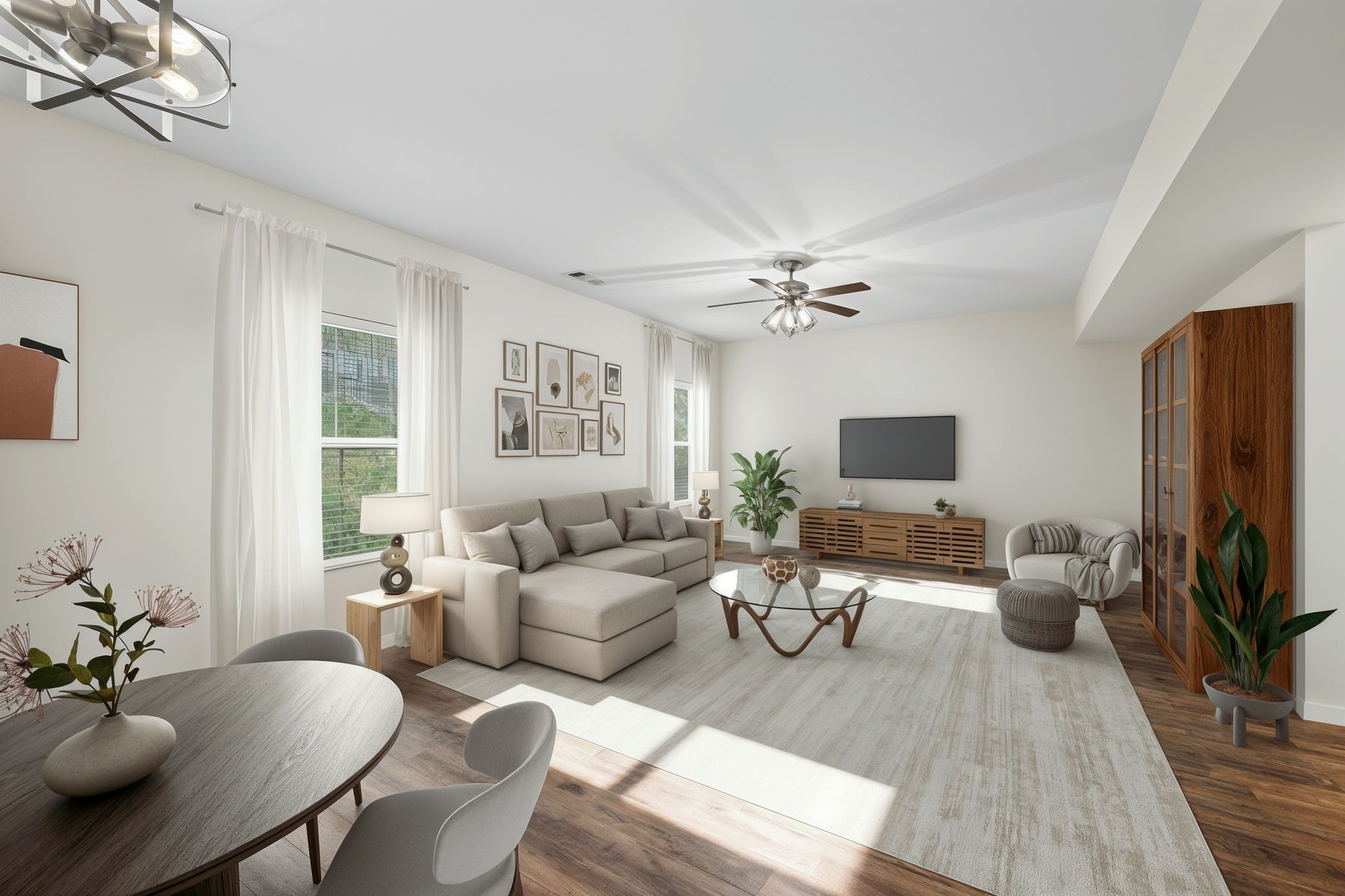 2569 Jordan Ridge Drive Nashville, TN 37218 - Photo 11 of 46 a living room with furniture and a flat screen tv