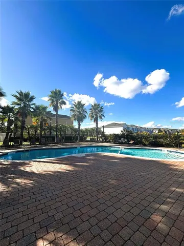 a view of outdoor space with swimming pool