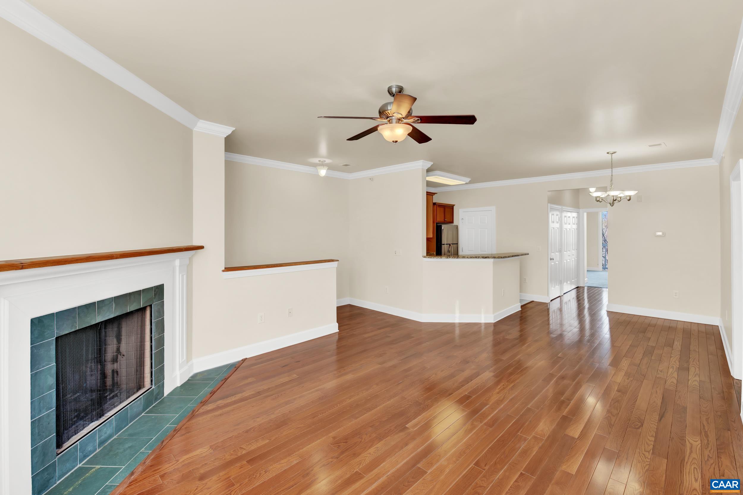1143 Tupelo Terrace Charlottesville, VA 22903 - Photo 3 of 20 a view of empty room with wooden floor and fireplace