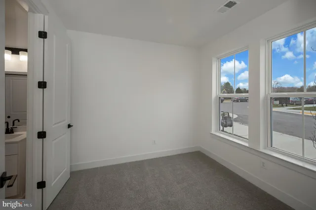 an empty room with a window