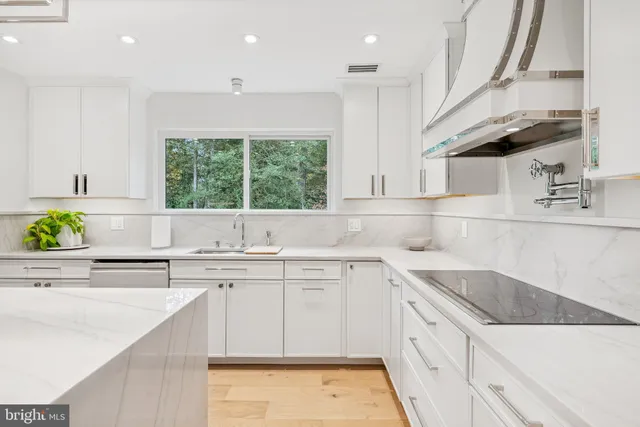 a bedroom with a bed and furniture