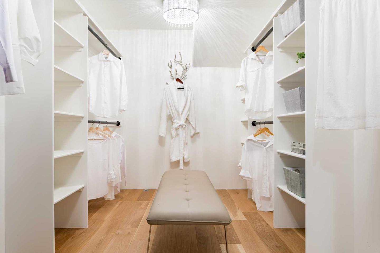 953 Roble Ridge Road Palo Alto, CA 94306 - Photo 41 of 50 a view of a bedroom with wooden floor and entryway