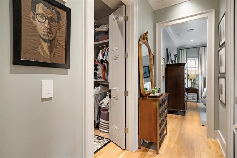 407 8th Street Northeast Atlanta, GA 30309 - Photo 32 of 34 walk in closet with wooden floor