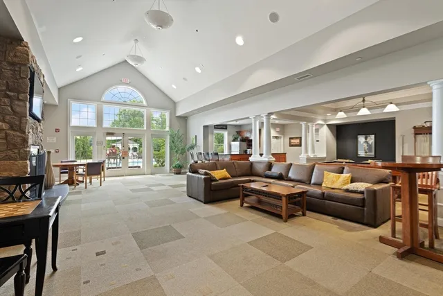 a view of a street with a building in the background